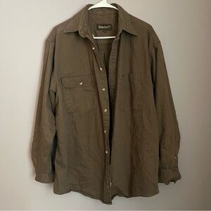 Timberland Men's Brown Shirt Jacket Button Up with pockets size M